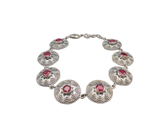 Bracelet en argent et rubis Trésors de femme 