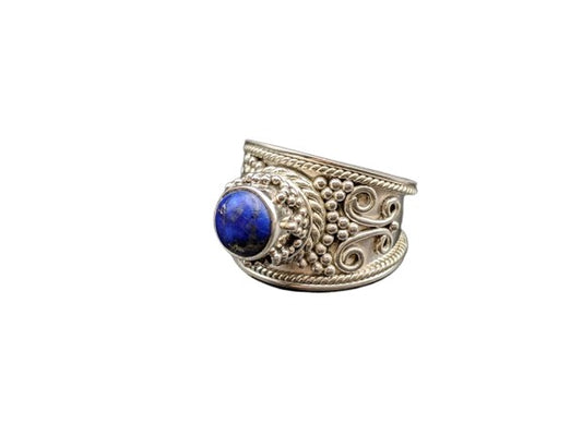 Bague en argent et lapis lazuli Trésors de femme